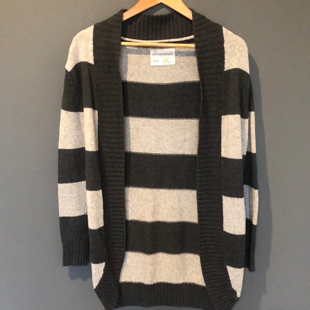 Aeropostale striped cardigan M